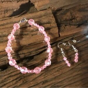 Pink Bracelet & Earring Set